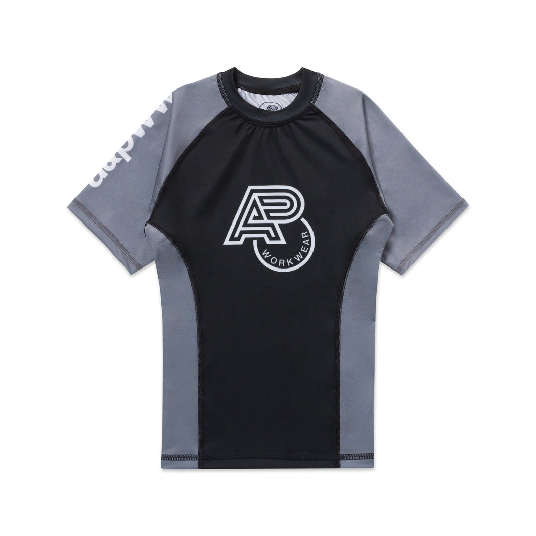 A&PWW Kids SS Rashguard: (Grey/Black)