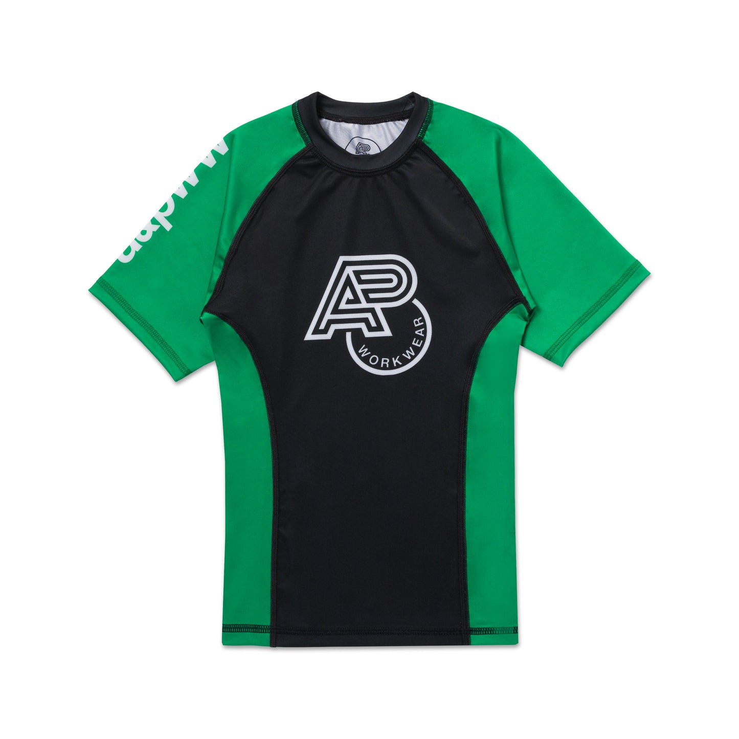 A&PWW Kids SS Rashguard: (Green/Black)