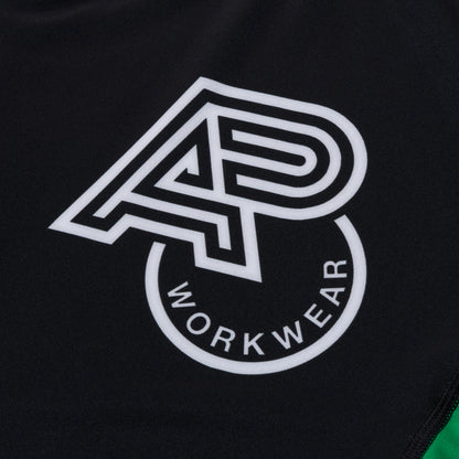 A&PWW Kids SS Rashguard: (Green/Black)