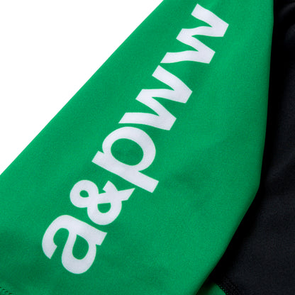 A&PWW Kids SS Rashguard: (Green/Black)