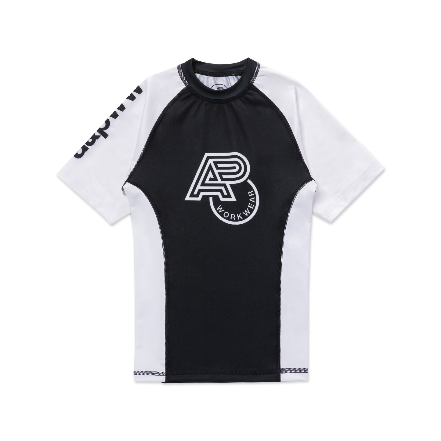 A&PWW Kids SS Rashguard: (White/Black)