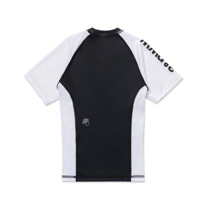 A&PWW Kids SS Rashguard: (White/Black)