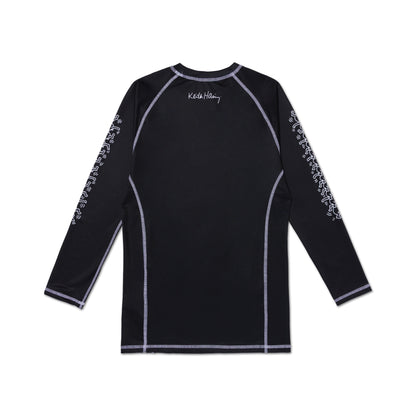 A&P x KEITH HARING HEART LS RASHGUARD