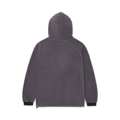 A&P BERBER FLEECE HALF-ZIP MOCK HOODIE (CHARCOAL)