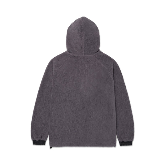 A&P BERBER FLEECE HALF-ZIP MOCK HOODIE (CHARCOAL)