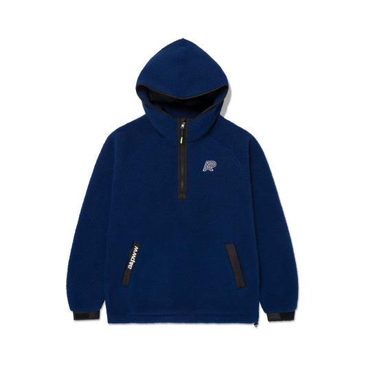 A&P BERBER FLEECE HALF-ZIP MOCK HOODIE (NAVY)