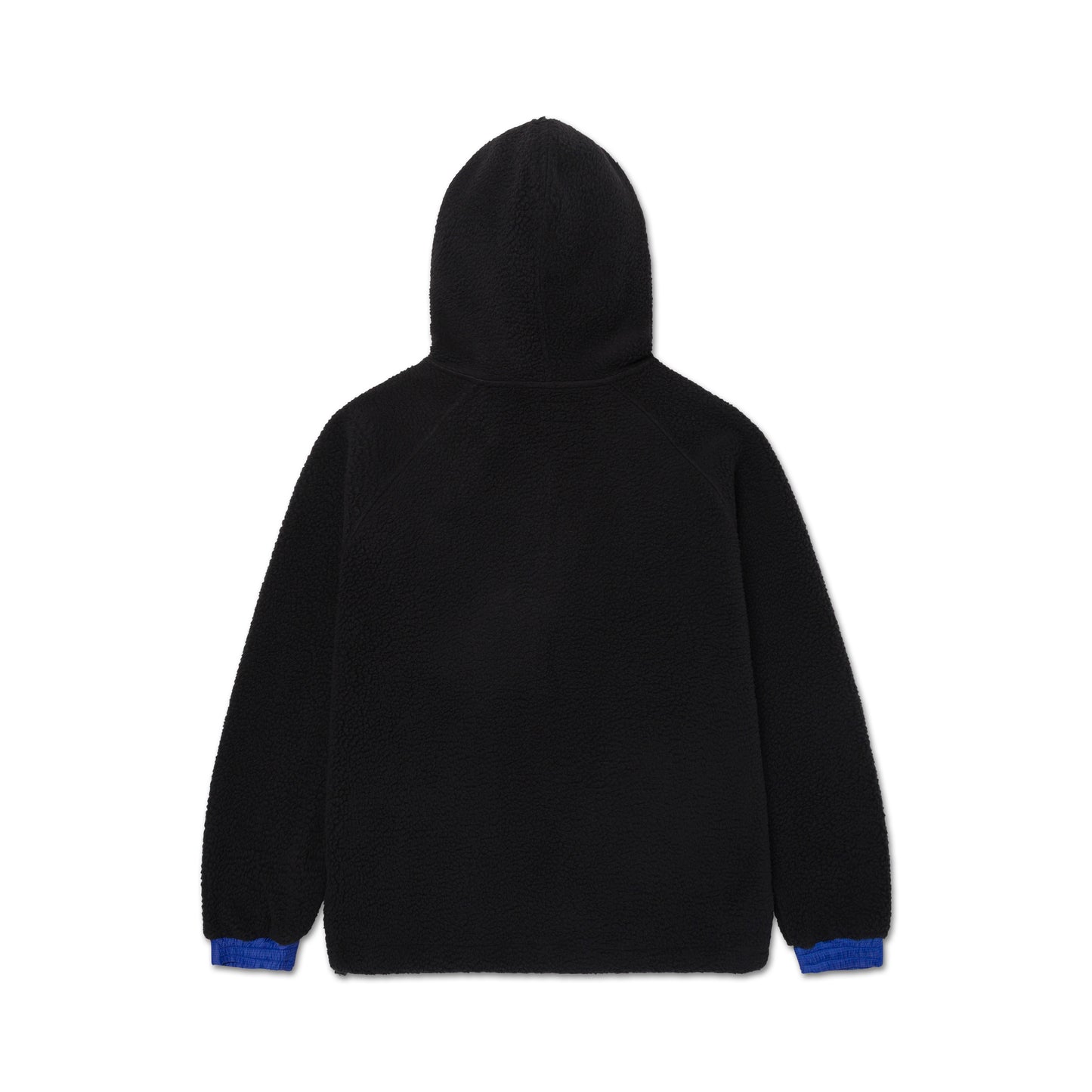 A&P BERBER FLEECE HALF-ZIP MOCK HOODIE (BLACK)