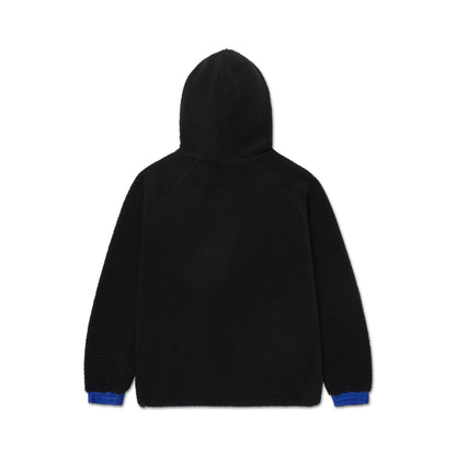 A&P BERBER FLEECE HALF-ZIP MOCK HOODIE (BLACK)